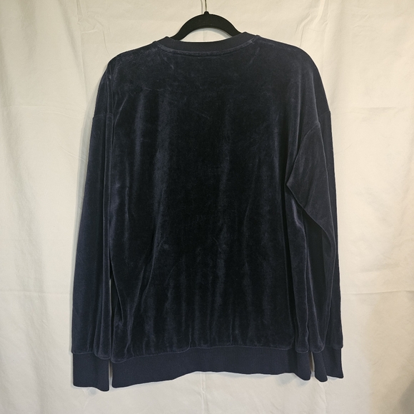 Adidas originals trefoil velour crewneck sweatshirt - Picture 7 of 8